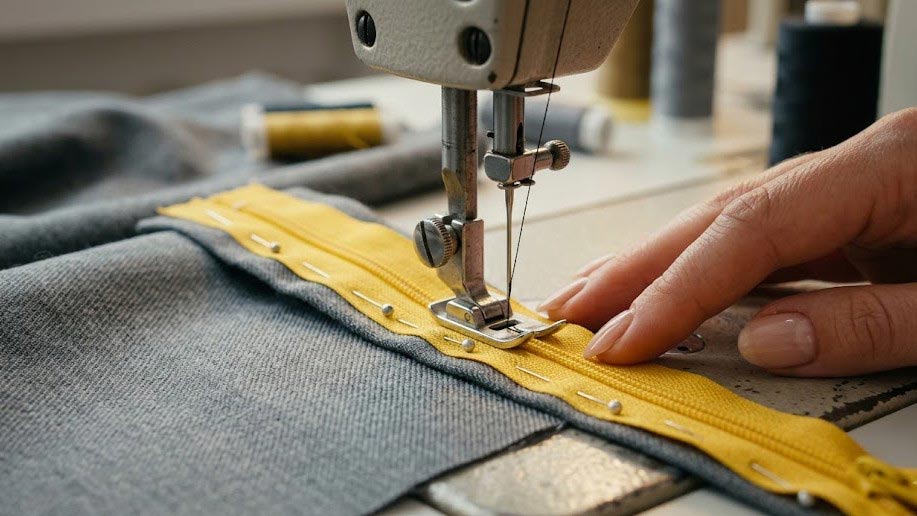 آموزش دوخت زیپ مخفی + تکنیک اجرای سجاف فانتزی و هندسی روی لباس